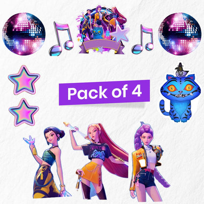 KPOP Rumi & Friends Stickers - 4 Sheets