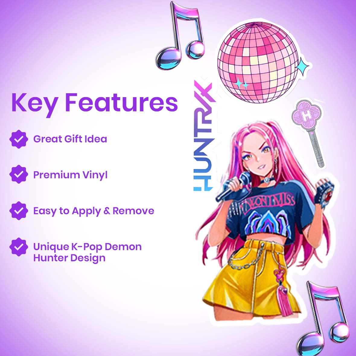 KPOP Rumi & Friends Stickers - 4 Sheets