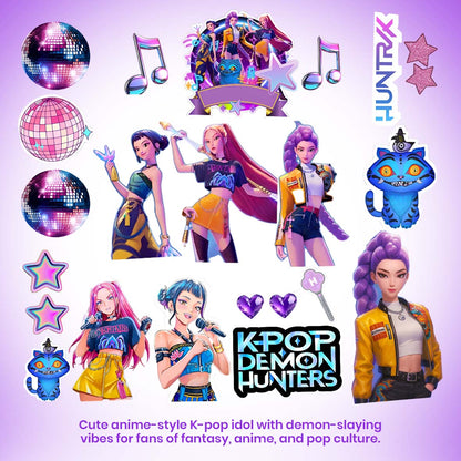 KPOP Rumi & Friends Stickers - 4 Sheets