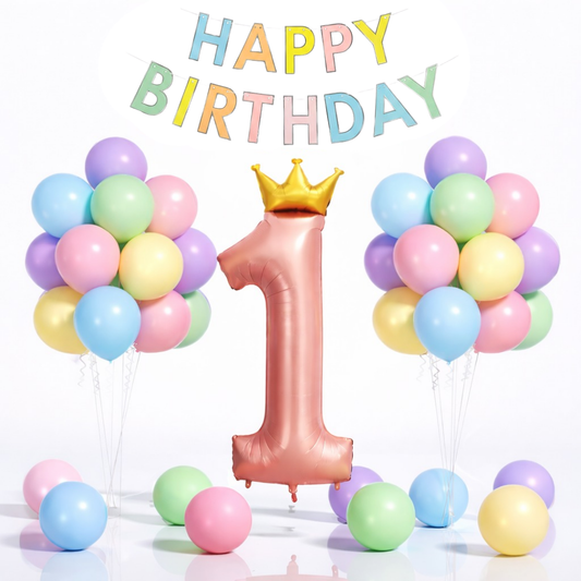 1st Birthday Girl Decoration Combo Set