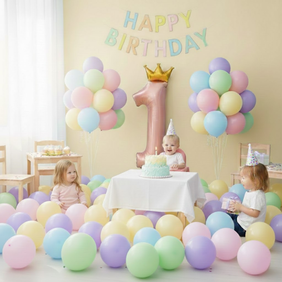 1st Birthday Girl Decoration Combo Set
