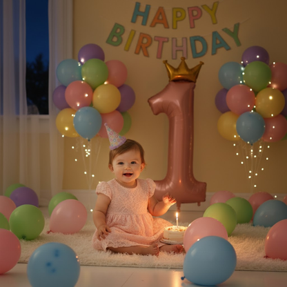 1st Birthday Girl Decoration Combo Set