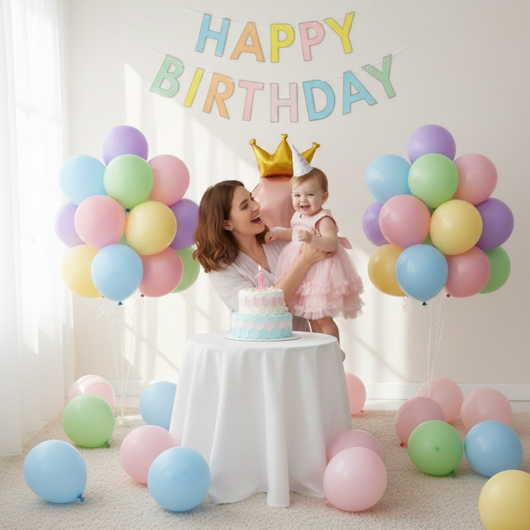 1st Birthday Girl Decoration Combo Set