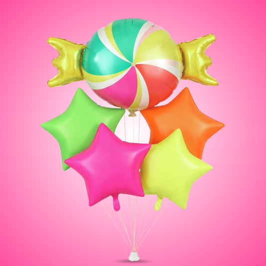 Candy Theme Foil Balloons - 5PC