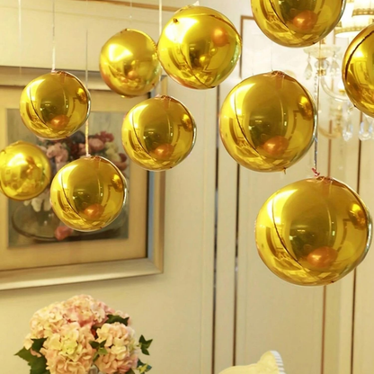 Gold Round Orbz Foil Balloons 22 inches - 3PC