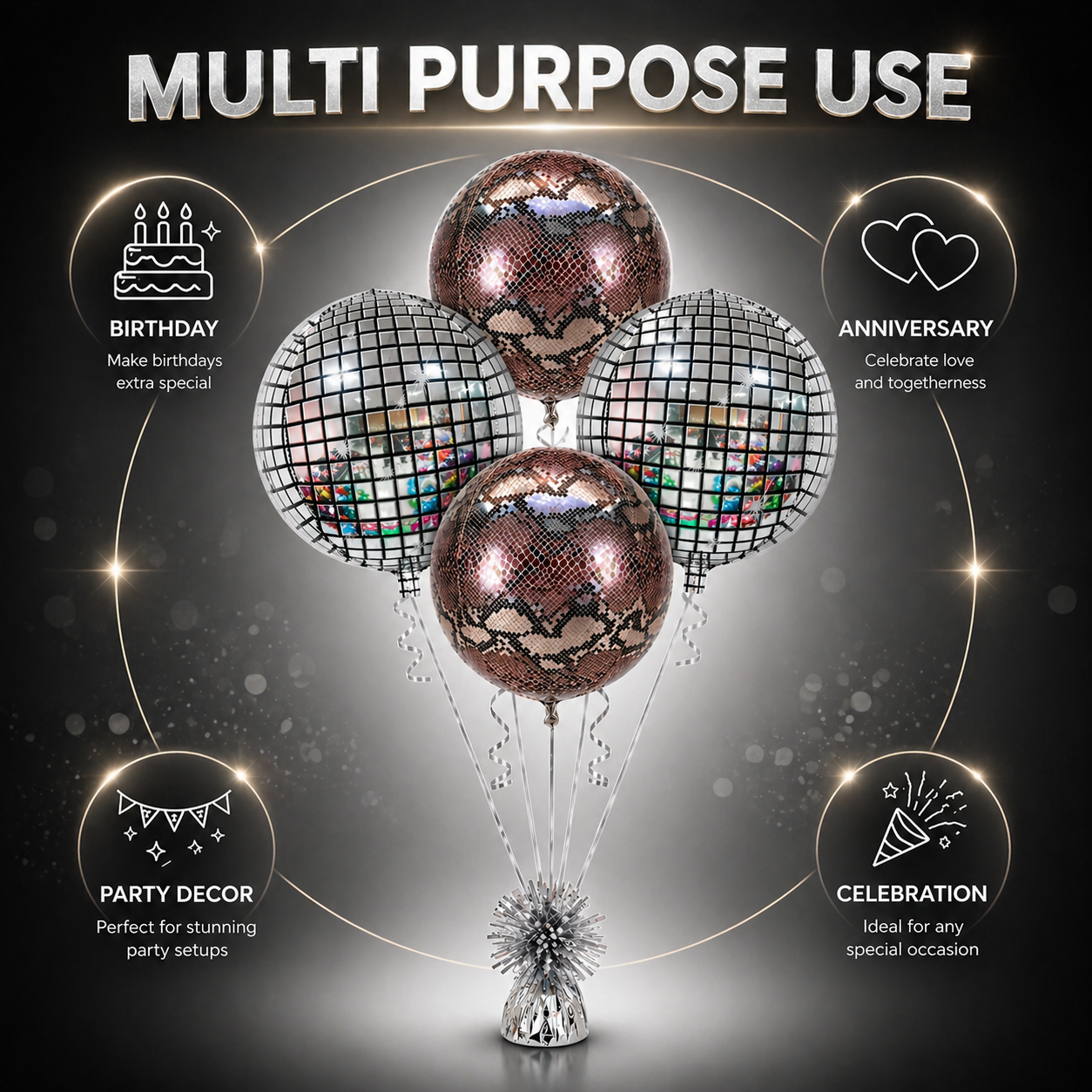 Jungle Disco Balloon Set - 4PC
