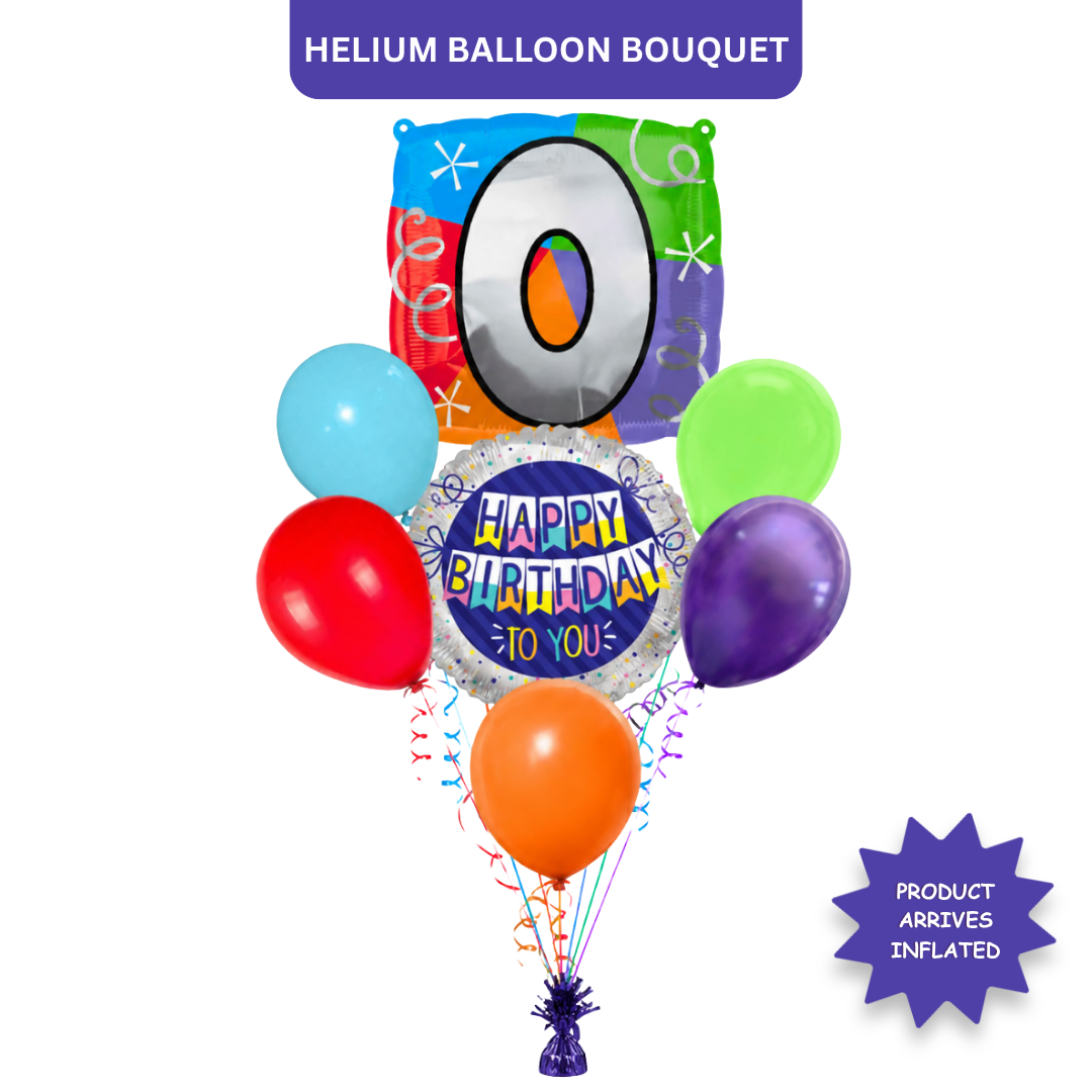 Customizable Alphabet "O" Square Shaped Balloon with Customized Name Stickers Bouquet Set of 7PC | Customizable Name Inital Balloons| Choose Your Name