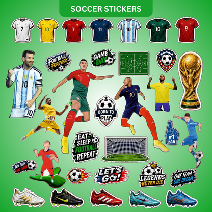 Soccer Stickers - 4 Sheets