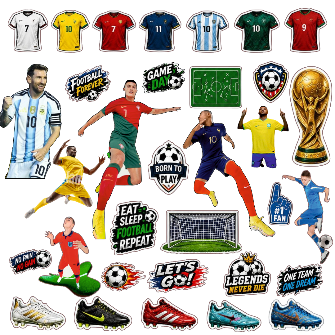 Soccer Stickers - 4 Sheets
