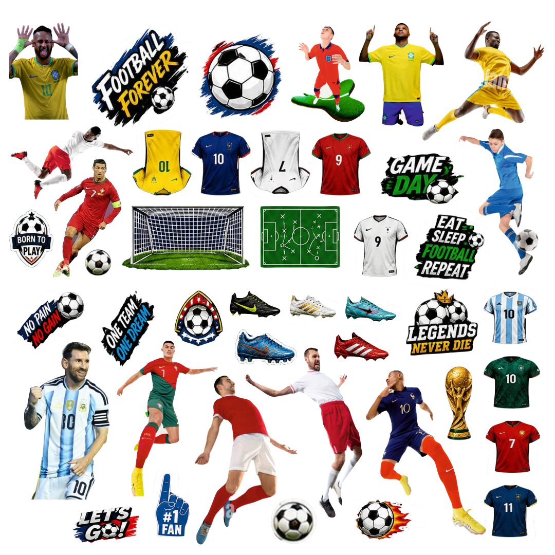 Soccer Stickers - 4 Sheets