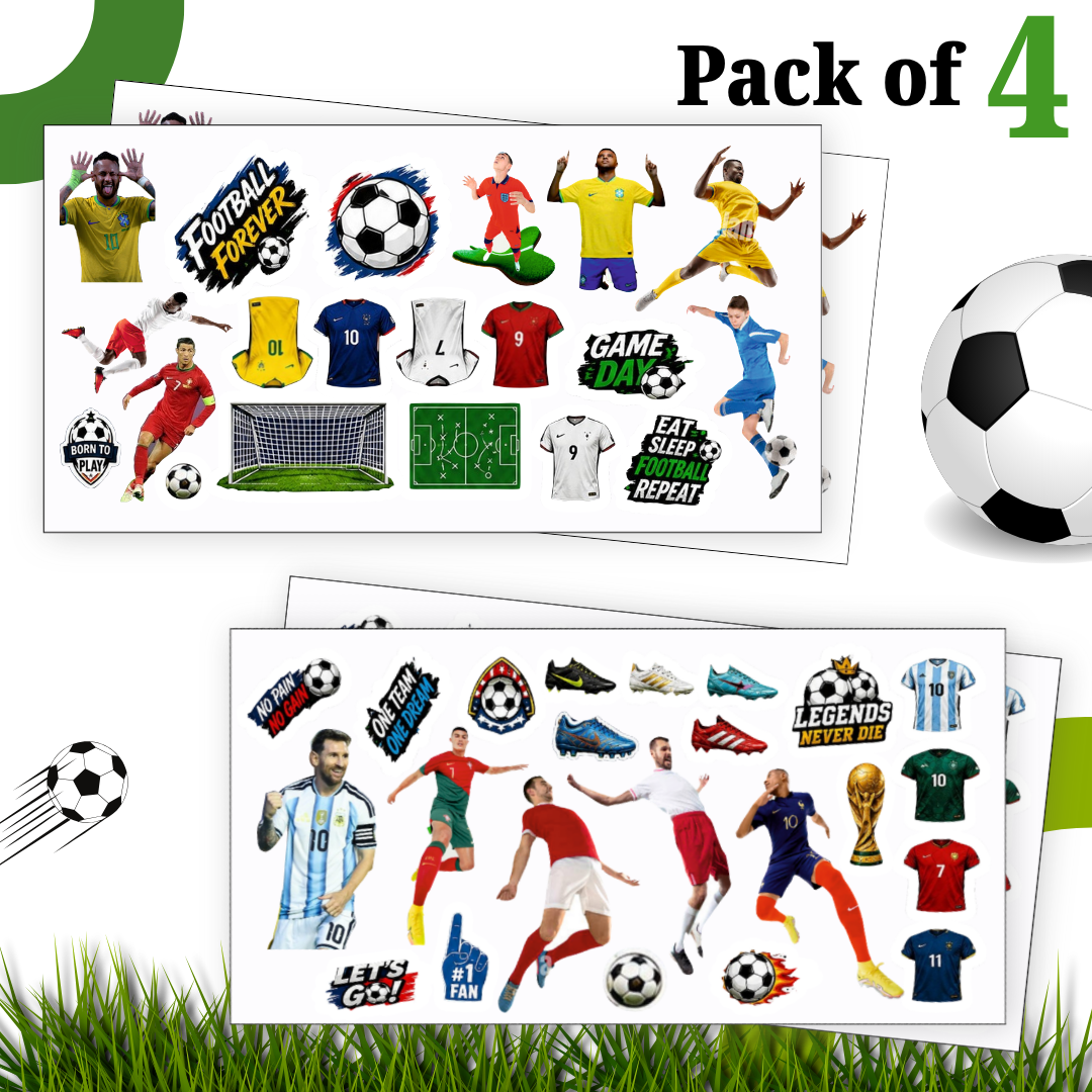 Soccer Stickers - 4 Sheets