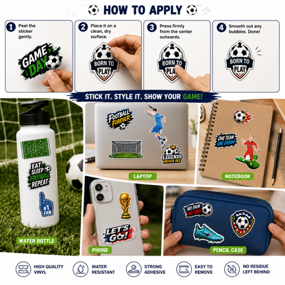 Soccer Stickers - 4 Sheets