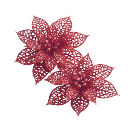 Butterfly & Flowers Hanging Red - 5PC