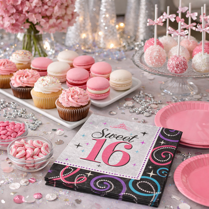 Sweet 16 Lunch Napkins - 16PC