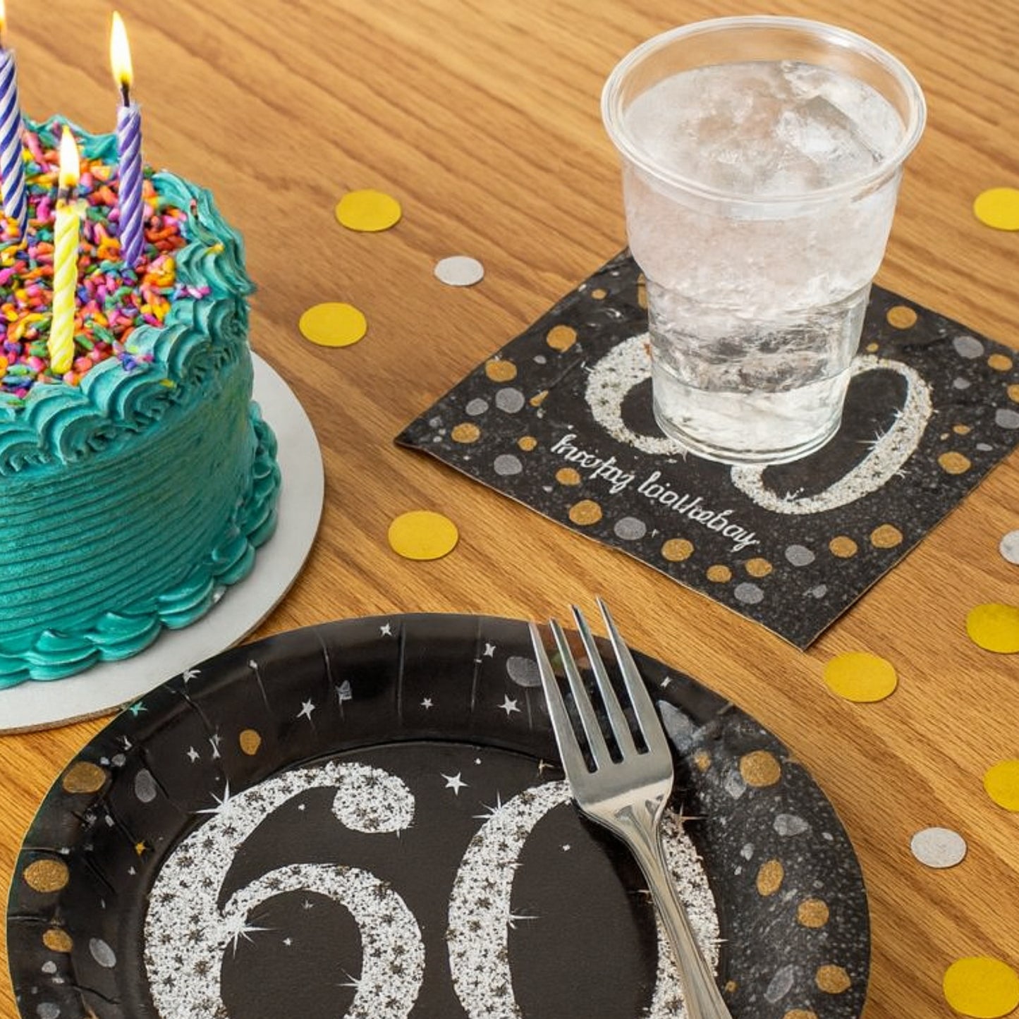 Sparkling 60th Birthday Lunch Napkins - 16PC
