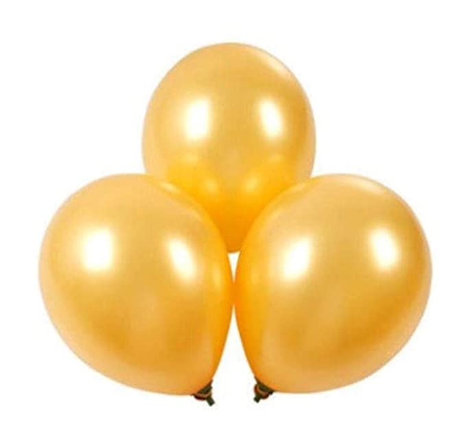 Metallic Golden Latex Balloons - 20PC