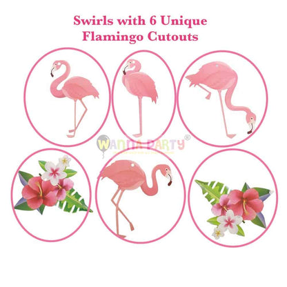 Flamingo Swirl Decoration - 12PC