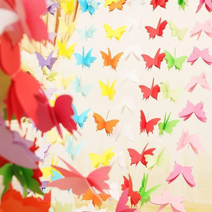 3D Butterfly Multicolor String Decoration