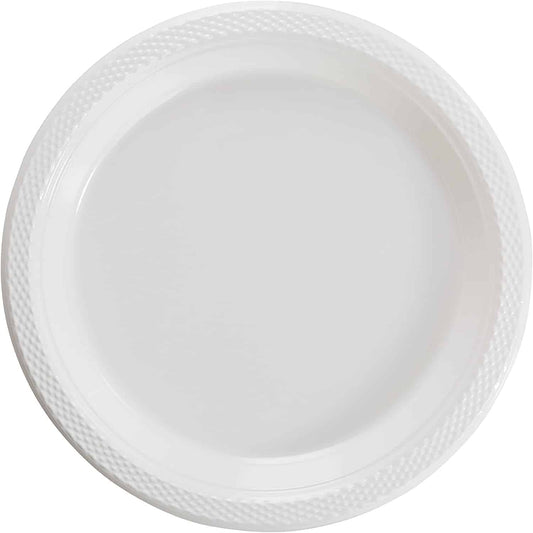 White Plastic Dessert Plates 7" - 20CT