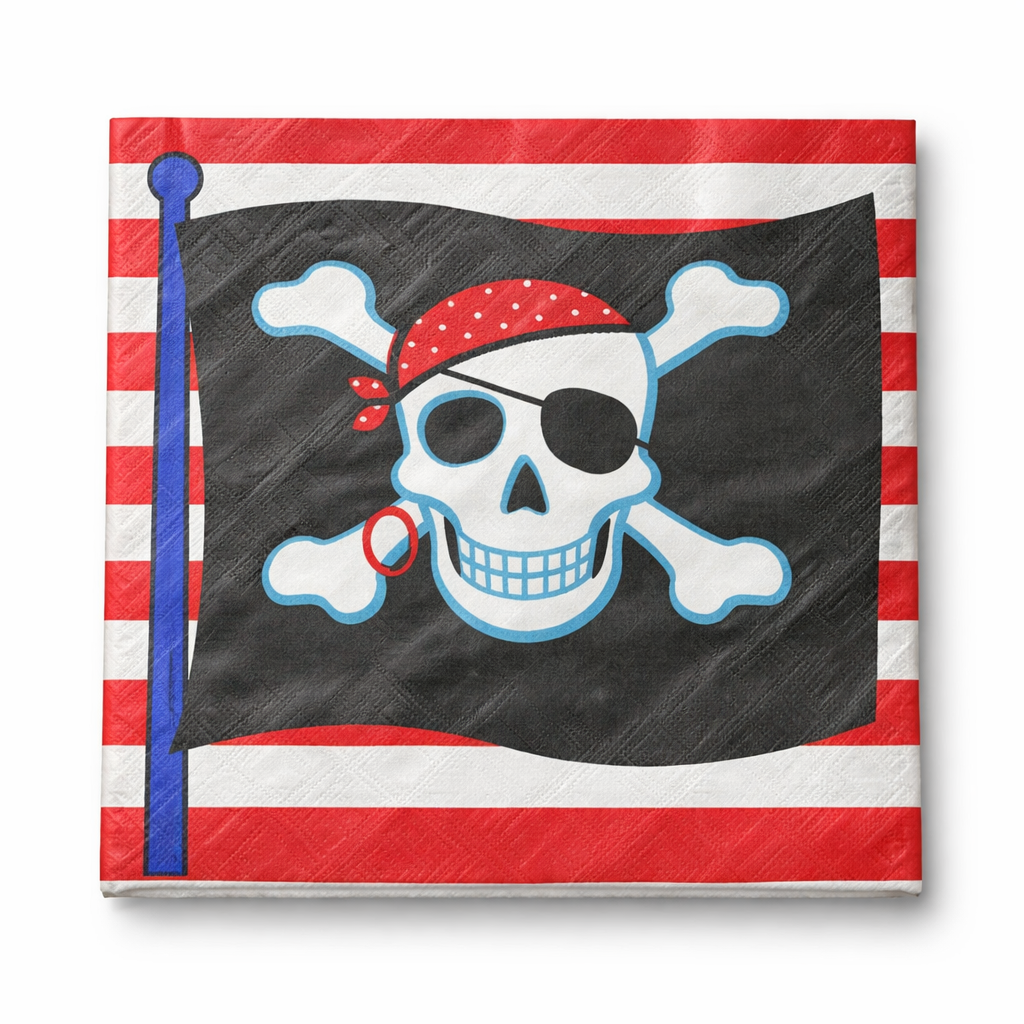 Pirate Party Theme Lunch  Napkins Pack of -16