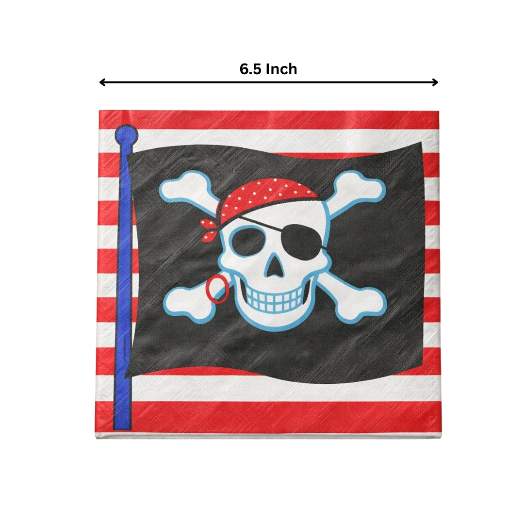 Pirate Party Theme Lunch  Napkins Pack of -16