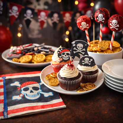 Pirate Party Theme Lunch  Napkins Pack of -16