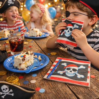 Pirate Party Theme Lunch  Napkins Pack of -16