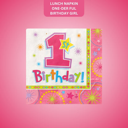 Lunch Napkin - ONE-DER FUL BIRTHDAY GIRL