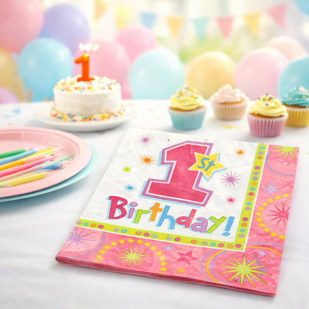 Lunch Napkin - ONE-DER FUL BIRTHDAY GIRL