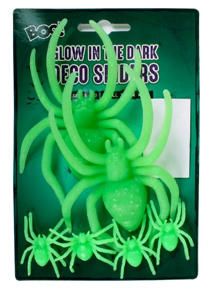 Glow in The Dark Large Spiders Halloween - 5 Pcs