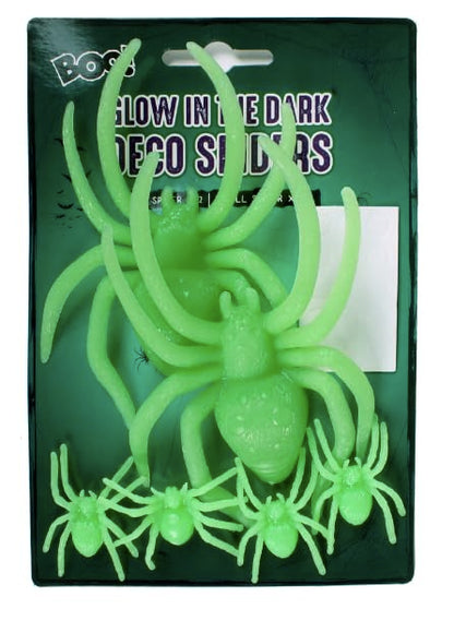 Glow in The Dark Large Spiders Halloween - 5 Pcs