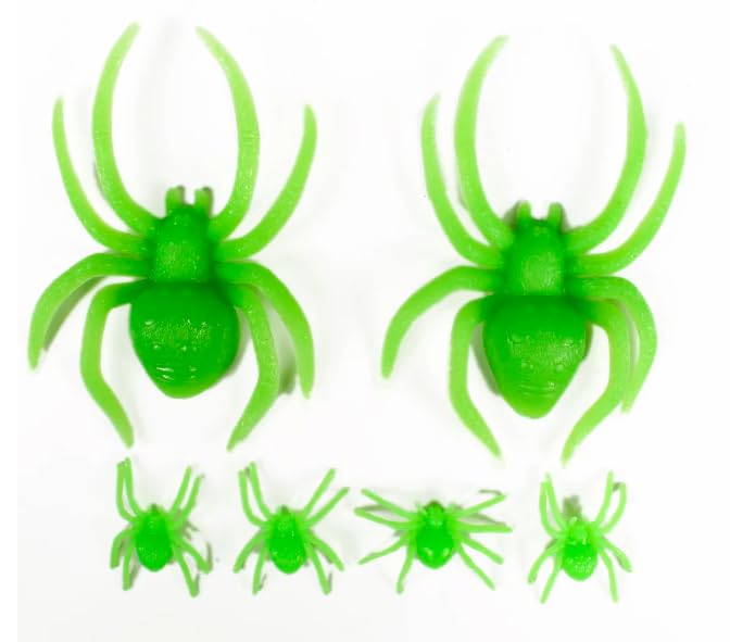 Glow in The Dark Large Spiders Halloween - 5 Pcs