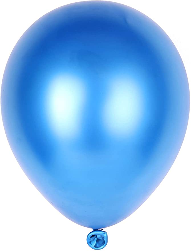 5" Chrome Blue Balloon - 100PC