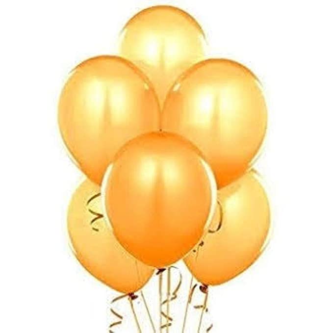 Metallic Golden Latex Balloons - 20PC