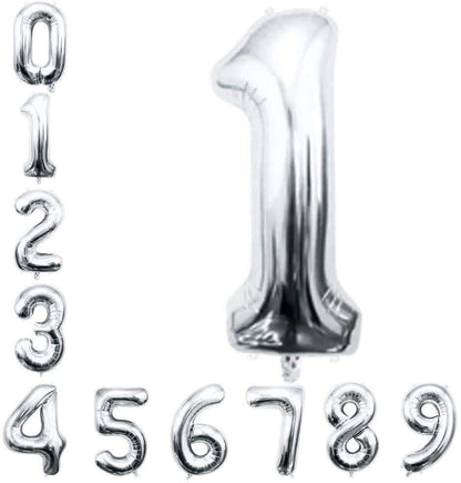 16" Numerical 1 Silver Balloon