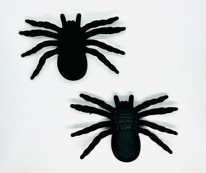 Halloween Black Fake Spiders Pack of 2