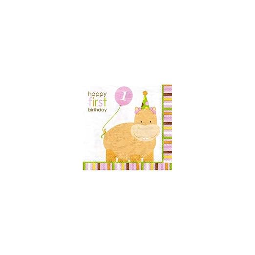 SWEET AT 1 B'DAY GIRL LUNCH NAPKINS - 16CT