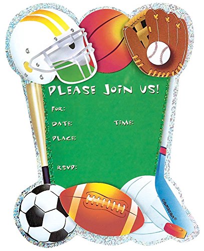 Wanna Party Game Day Jumbo Invitations Card - 8 Piece