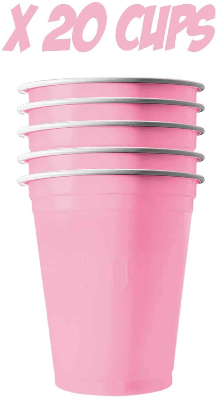 Beer Pong Cups Pink - 20PC