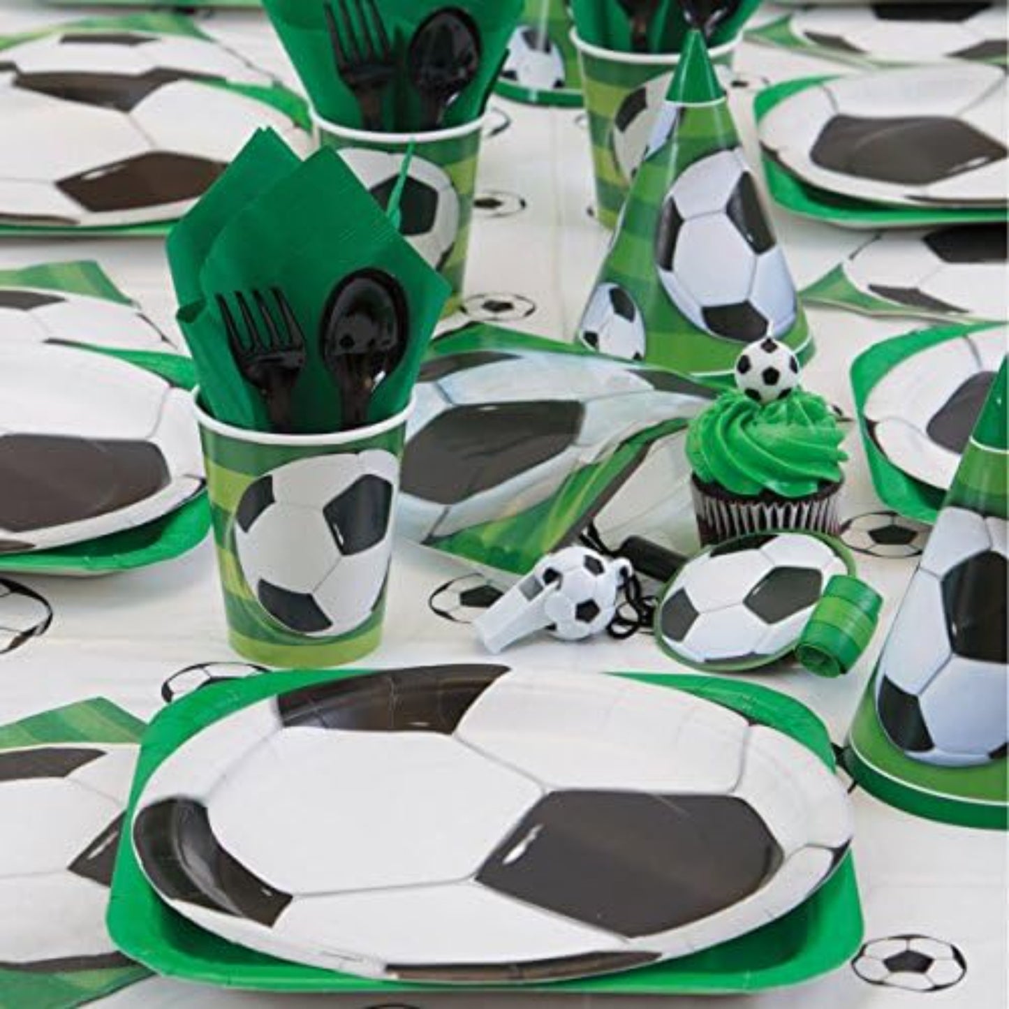 Soccer Theme Party Paper Plates - 10PC