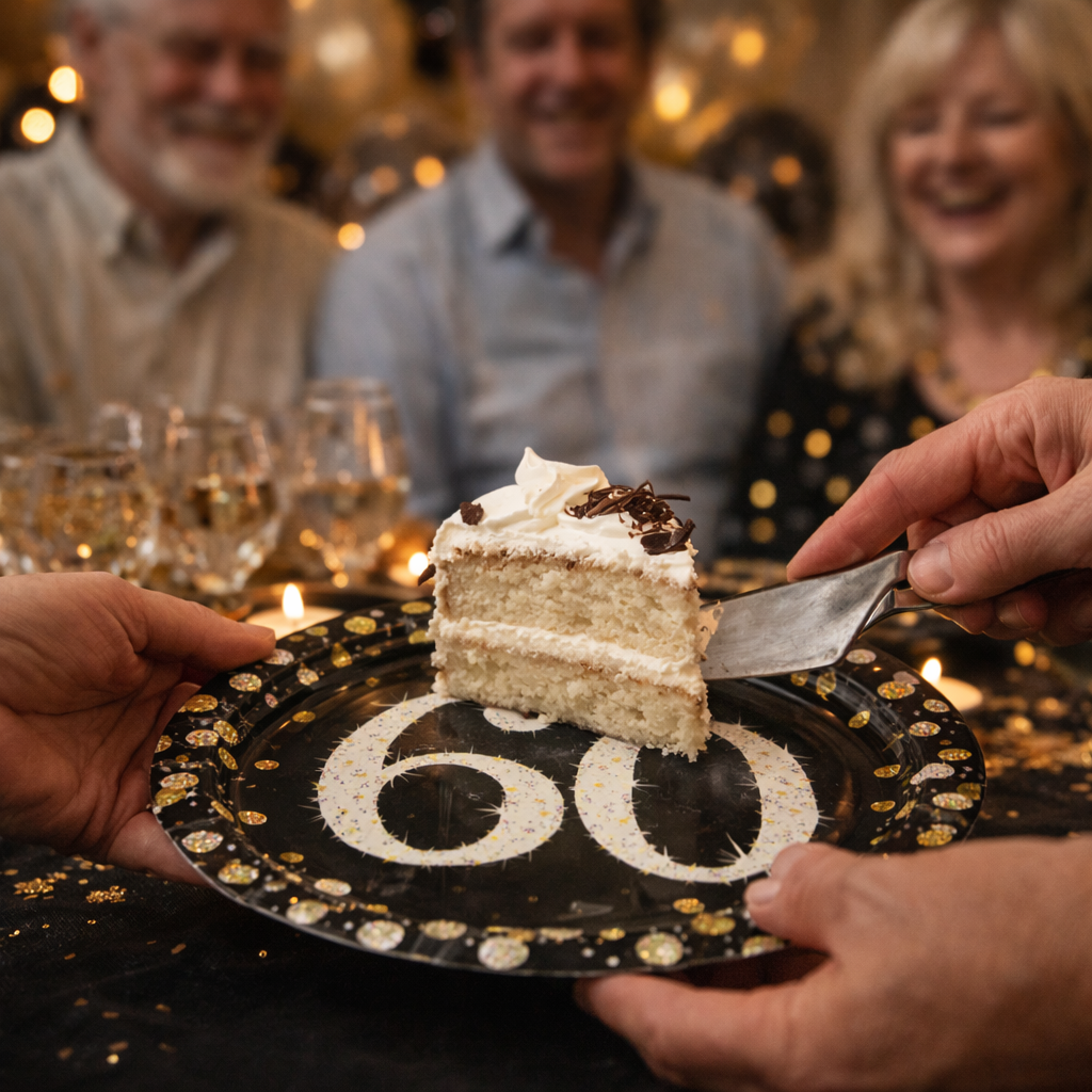 Happy 60 Birthday Party Paper Plates - 9 inches - 8PC