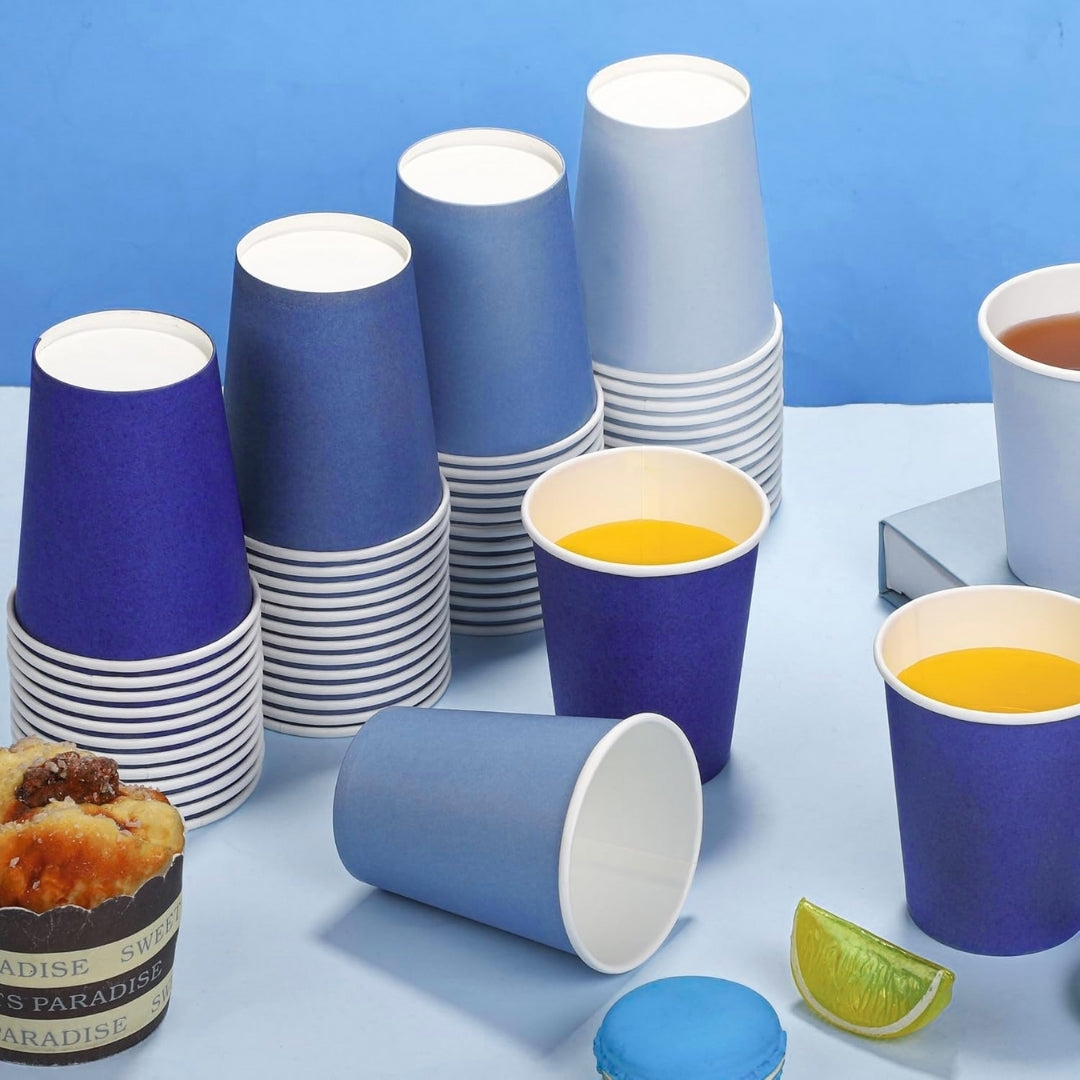 Navy Blue Paper Cups - 250ML - 8PC