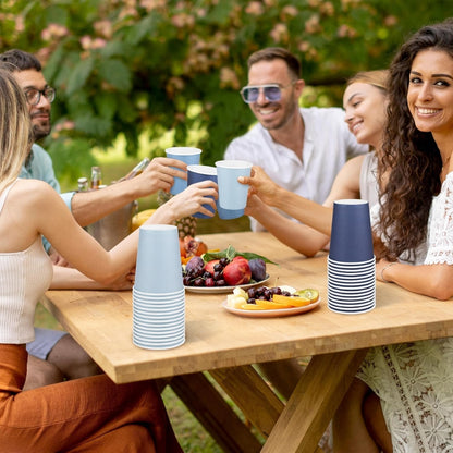 Navy Blue Paper Cups - 250ML - 8PC