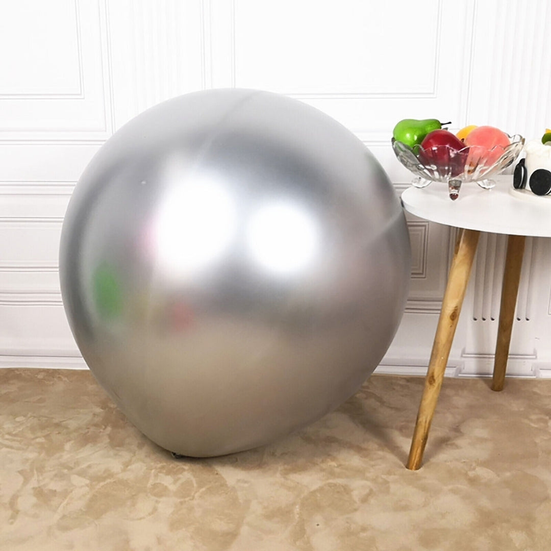 Silver Bladder Balloon - Helium Or Air Filled - 36 inches  - 1PC