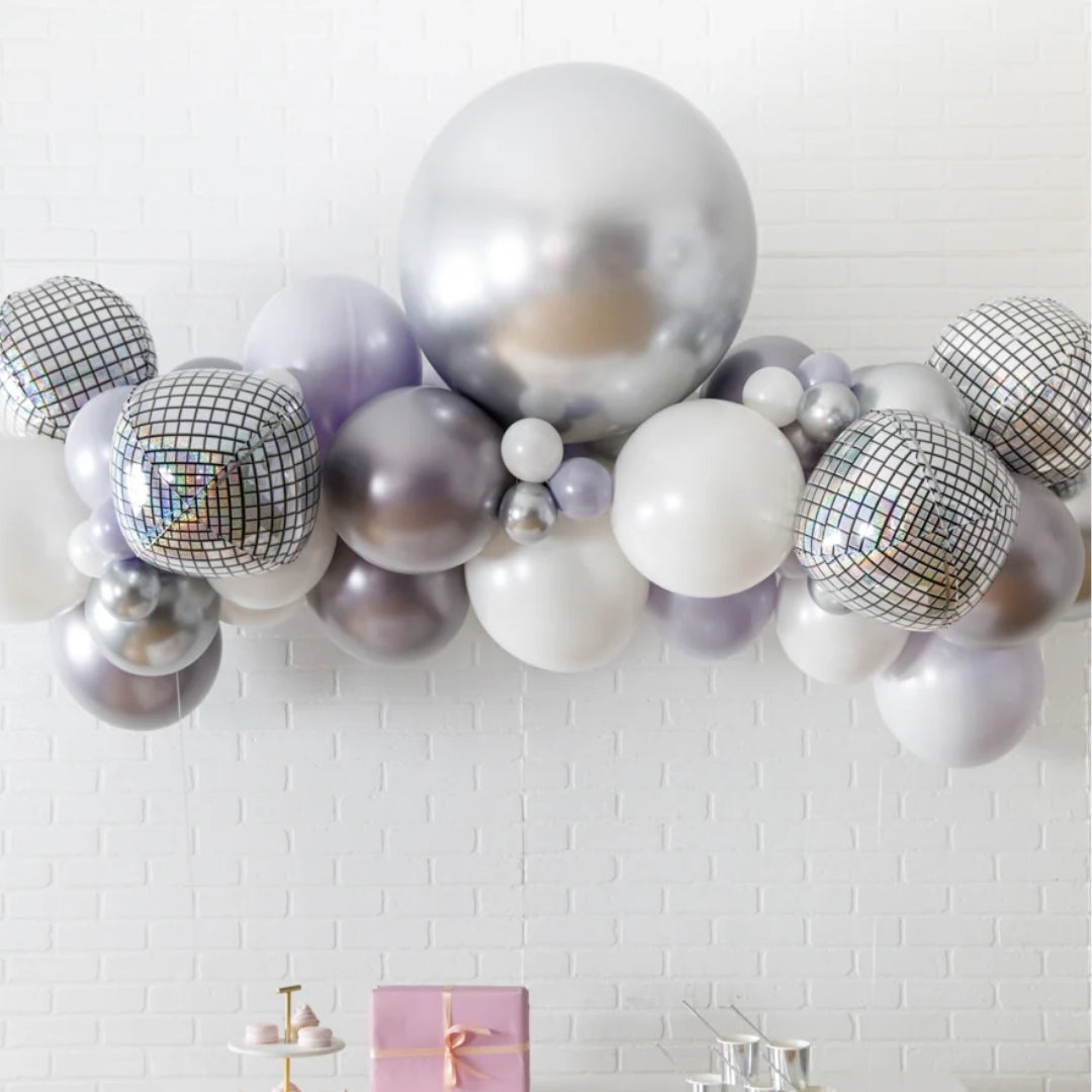 Silver Bladder Balloon - Helium Or Air Filled - 36 inches  - 1PC