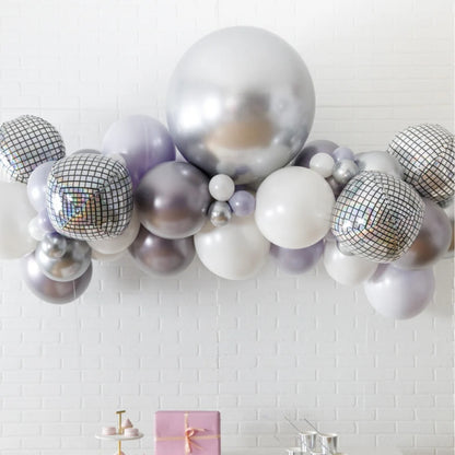 Silver Bladder Balloon - Helium Or Air Filled - 36 inches  - 1PC