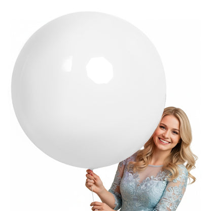 White Bladder Balloon - Helium Or Air Filled - 36 inches  - 1PC