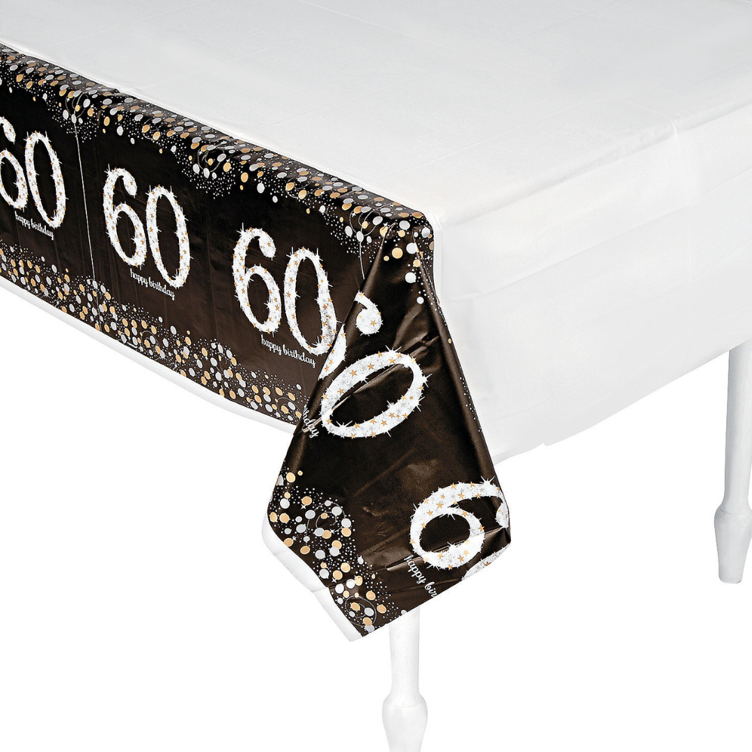 60th Birthday Tablecover 54" x 108"