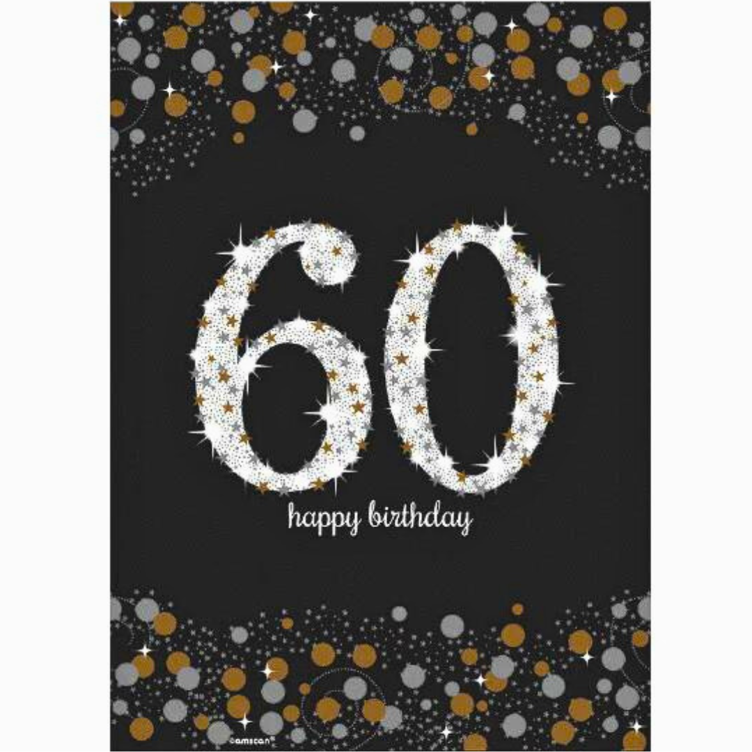 60th Birthday Tablecover 54" x 108"