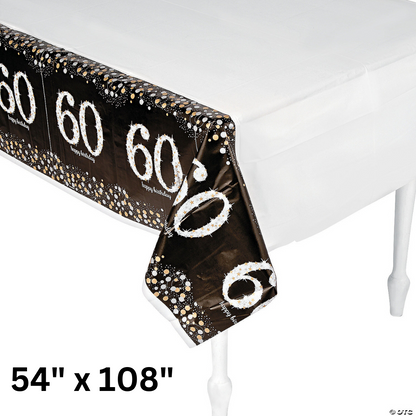 60th Birthday Tablecover 54" x 108"